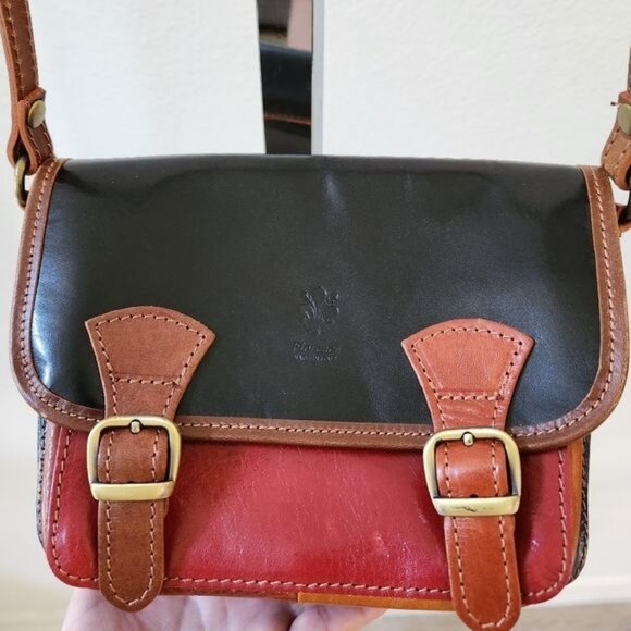 Florencia MADE IN ITALY Small Leather Handbag Black, Burgundy ,Brown and… - Picture 3 of 17